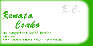 renata csako business card