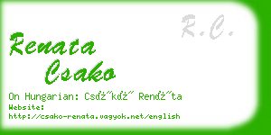 renata csako business card